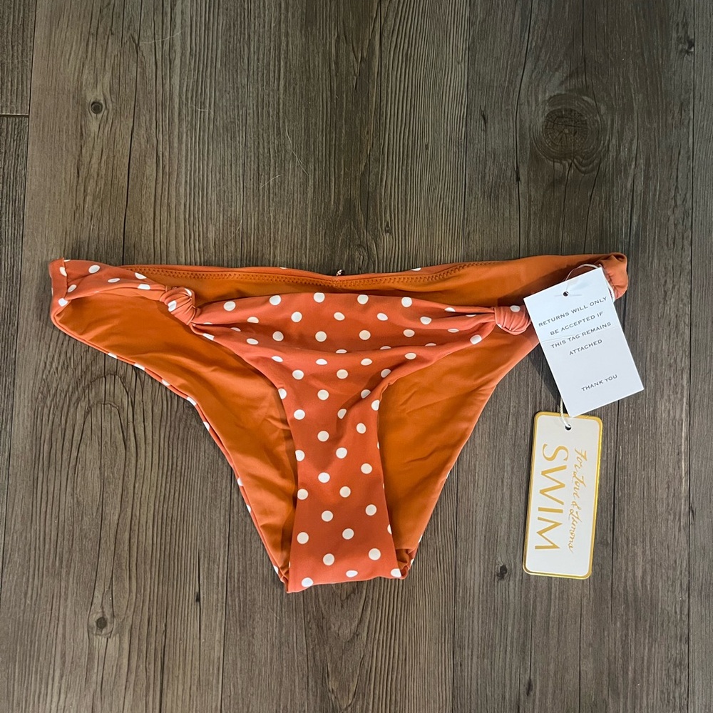 For Love & Lemons Tropicana Knot Bikini Bottom Polka Dot NWT - Picture 3 of 6